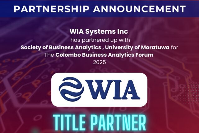 We are proud to announce WIA Systems Inc as the Title Partner for the Colombo Business Analytics Forum 2025!