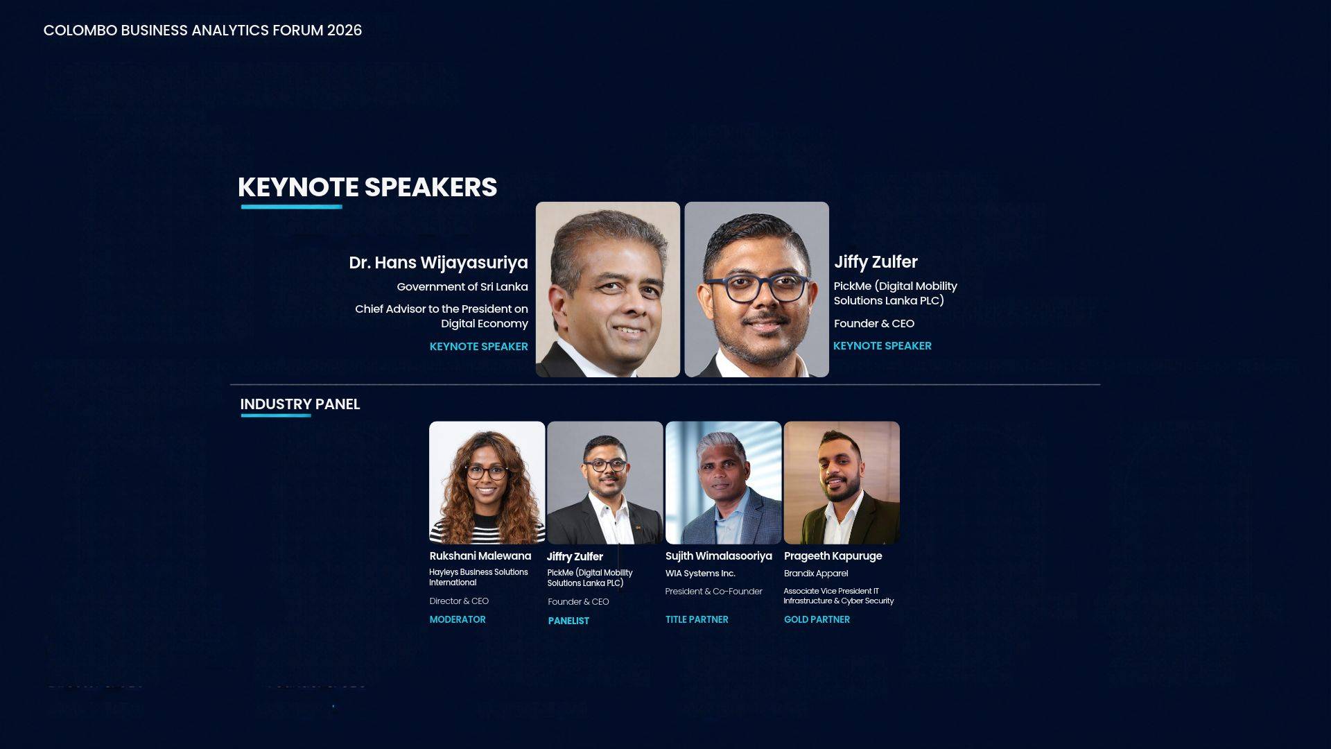 Keynote Speaker & Industry Panel